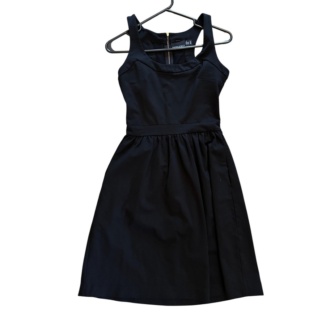Cynthia Rowley Black Sleeveless Cocktail Racerback Dress XS